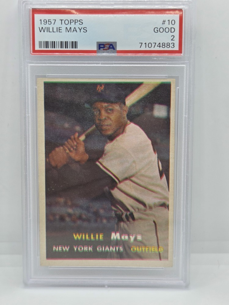 1957 Topps Willie Mays #10 PSA 2 GOOD SAN FRANCISCO GIANTS HOF