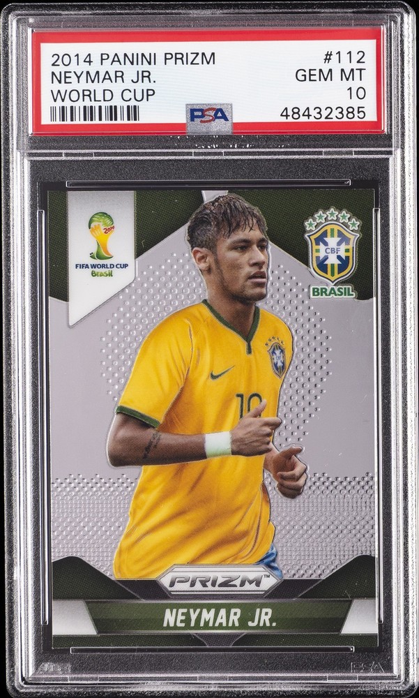 2014 PANINI PRIZM WORLD CUP #112 NEYMAR JR. PSA 10