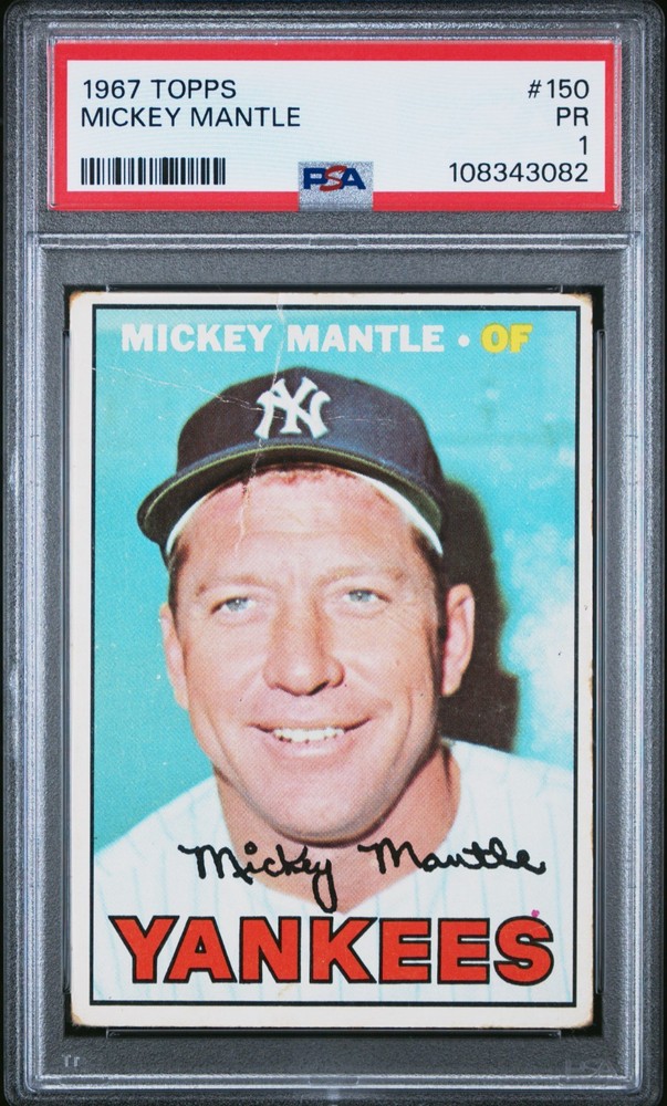 1967 Topps - Mickey Mantle #150 New York Yankees PSA 1 PR MLB