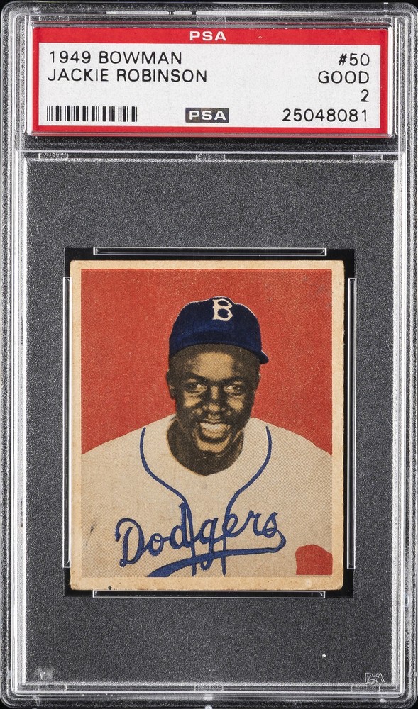 1949 BOWMAN #50 JACKIE ROBINSON PSA 2