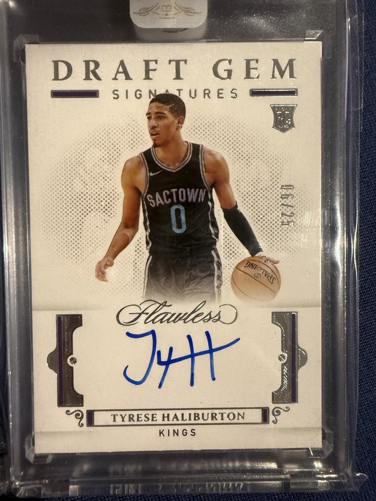 2020-21 Panini Flawless Tyrese Haliburton Rookie On Card Auto 6/25