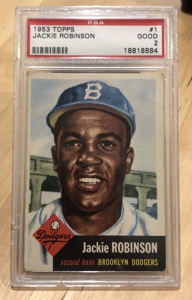 1953 TOPPS #1 JACKIE ROBINSON PSA 2