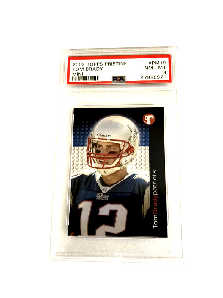 2002 Topps Pristine Tom Brady PM-19 Mini PSA 8