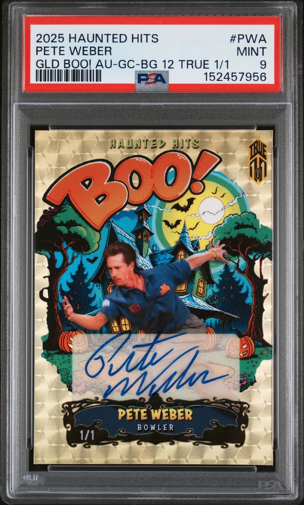 2025 WILD CARD GOLD CIRCLES FOIL-BACKGROUND 12 #PWA PETE WEBER 1/1 PSA 9