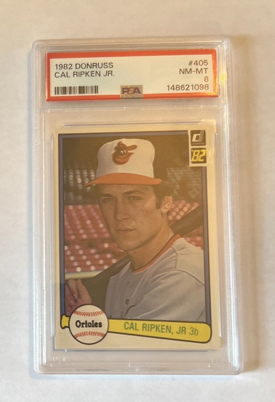 1982 DONRUSS #405 CAL RIPKEN JR., PSA 8 NM-MT, RC, ROOKIE CARD, HOF, ORIOLES view 2