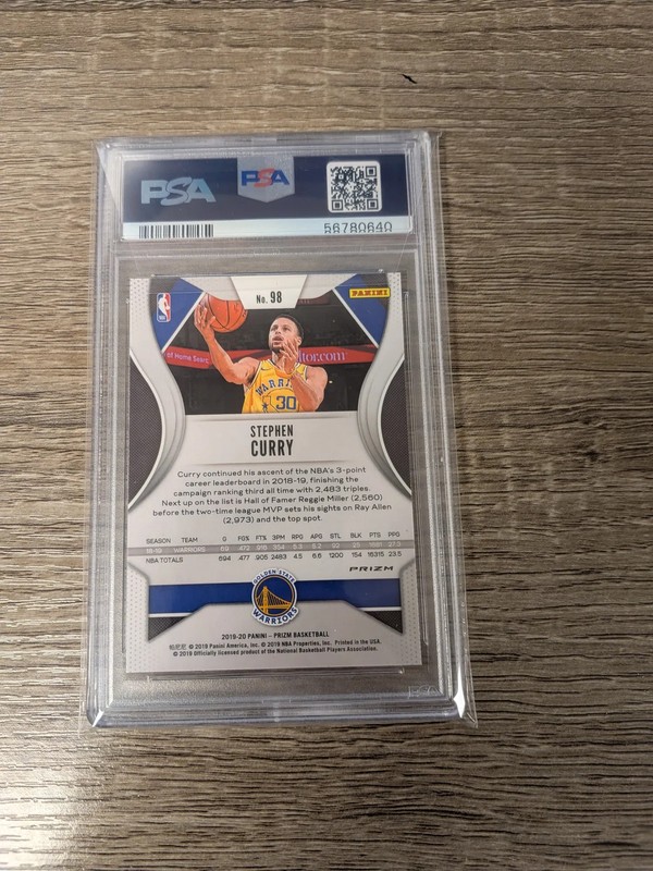2019 Panini Prizm Silver #98 Stephen Curry Gem Mint PSA 10 view 2