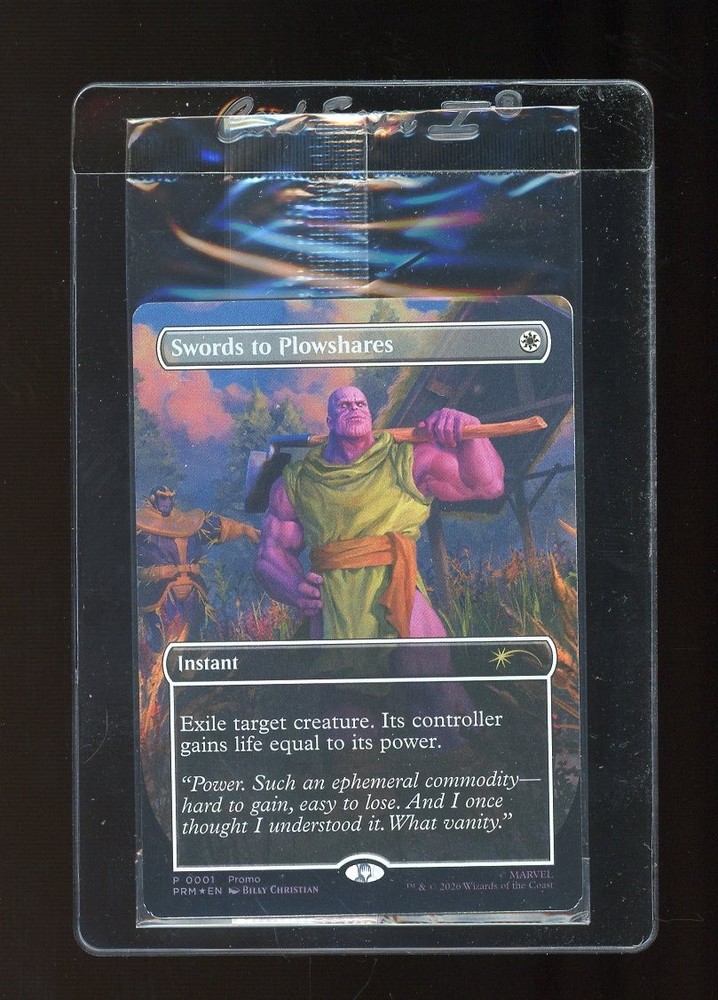 THANOS Magic the Gathering PSA Magazine Promo Swords to Plowshares Marvel MTG