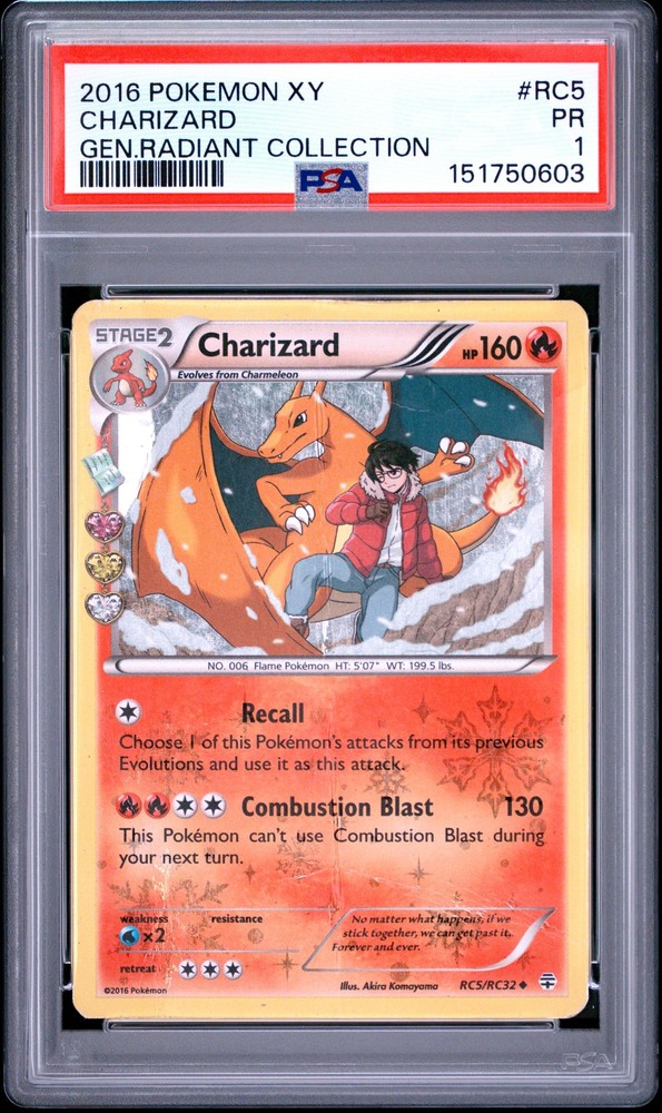 2016 POKEMON XY GENERATIONS RADIANT COLLECTION #RC5 CHARIZARD PSA 1
