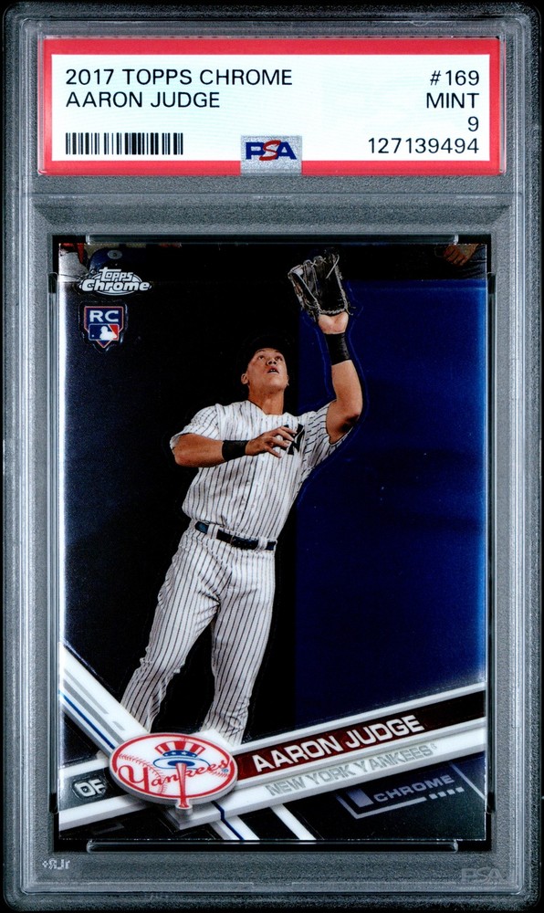 2017 TOPPS CHROME #169 AARON JUDGE ROOKIE RC PSA 9