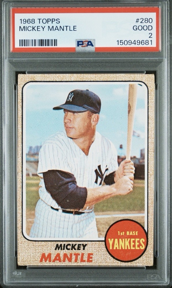 1968 Topps Mickey Mantle #280 PSA 2