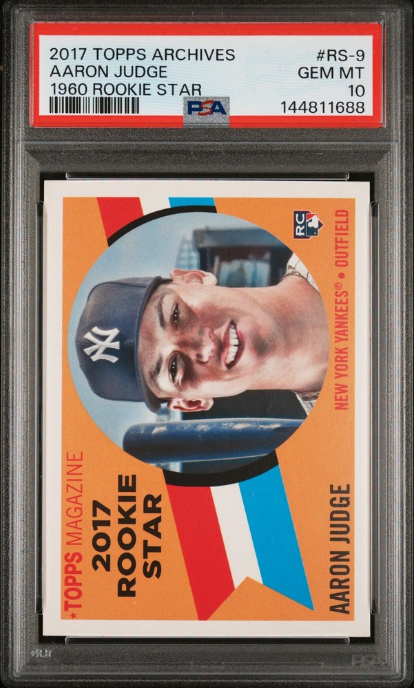 2017 TOPPS ARCHIVES 1960 ROOKIE STAR #RS-9 AARON JUDGE ROOKIE RC PSA 10