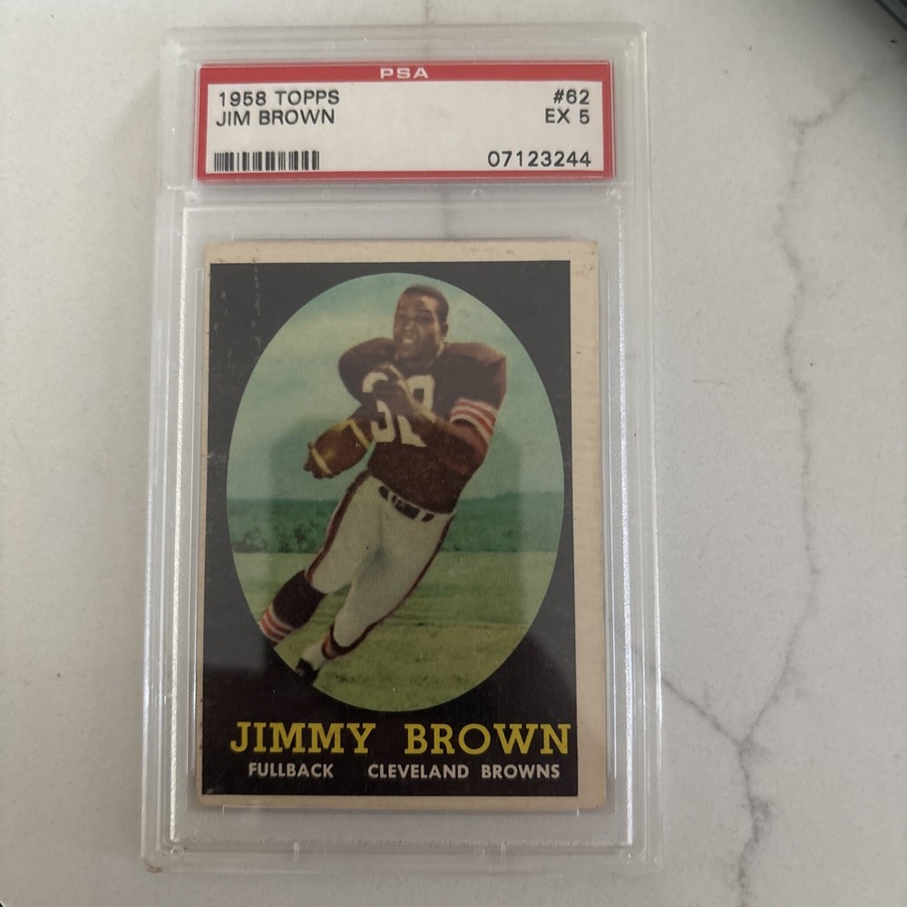 1958 Topps Jim Brown PSA 5 RC Rookie #62 Football Card