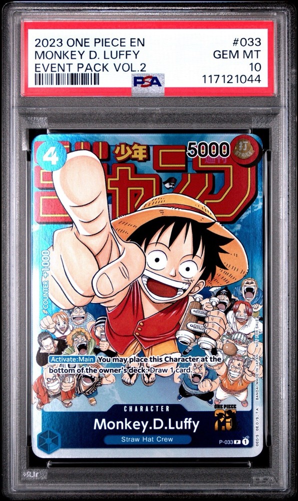 2023 One Piece EN Event Pack Vol. 2 #033 Monkey D. Luffy PSA 10 GEM MINT