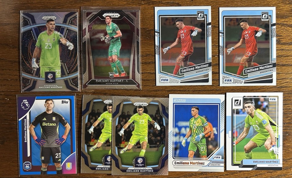 x12 Lot Emiliano Martinez Aston Villa Argentina Topps Donruss Prizm Rookie RC view 1