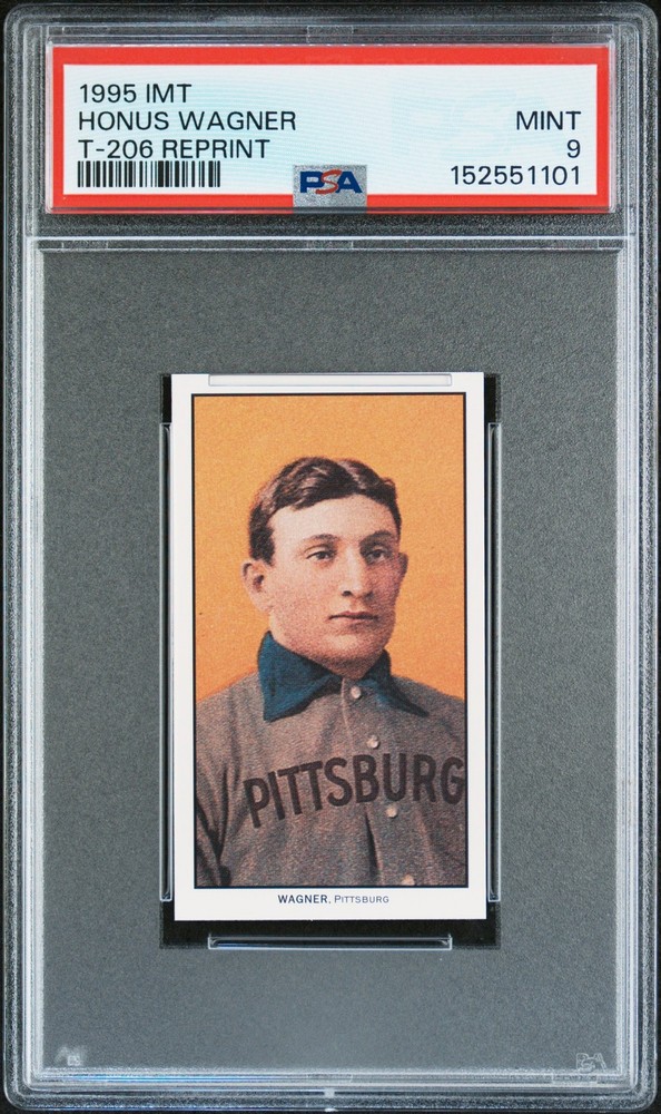 1995 IMT T-206 REPRINT HONUS WAGNER PSA 9