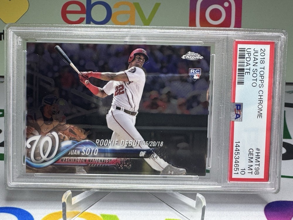 2018 Topps Chrome Update Juan Soto Rookie RC #HMT98 PSA 10 -Washington, New York