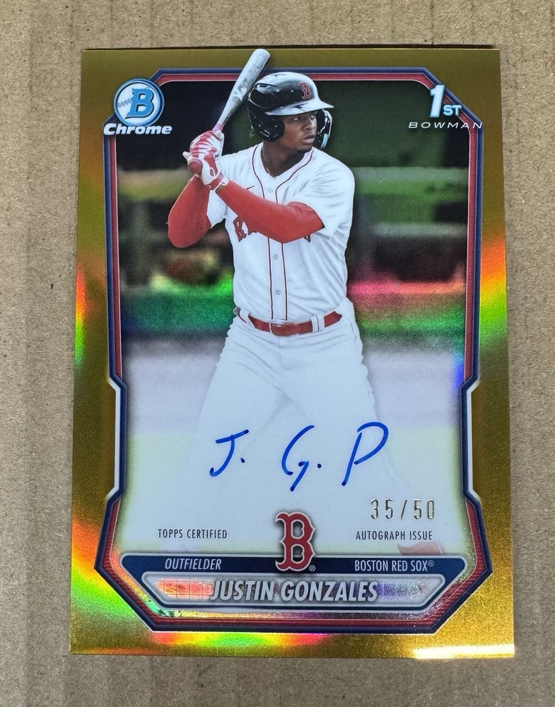 Justin Gonzales 2026 Bowman 1st Chrome Gold Refractor Auto /50 #CPA-JG *Read