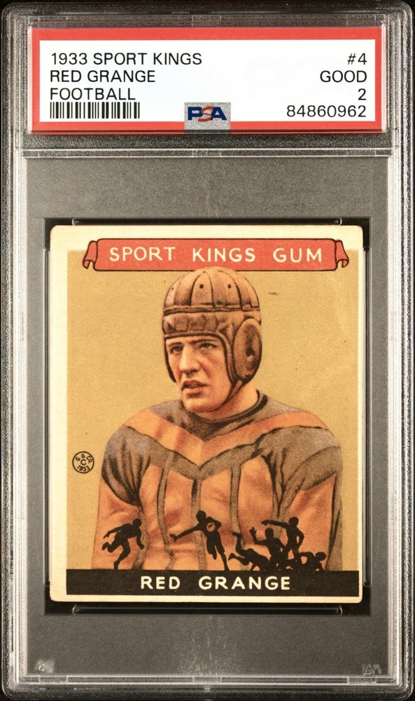 RED GRANGE~ 1933 Goudey Sport Kings-HOF🔥PSA 2 Good- Beautiful, Great Eye Appeal