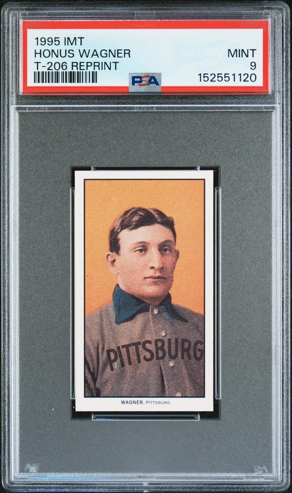 1995 IMT T-206 REPRINT HONUS WAGNER PSA 9