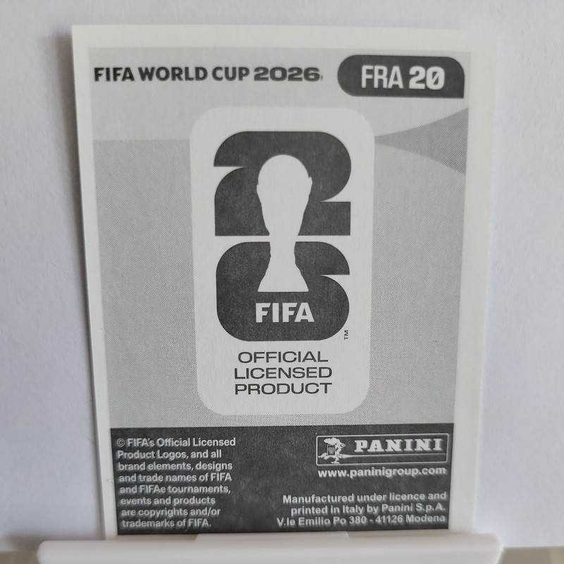 FIFA World Cuppanini 2026 Sticker Kylian Mbappe France FRA#20 francia view 2
