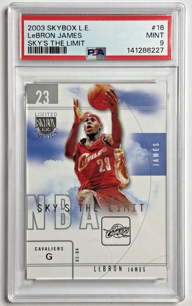 2003-04 Skybox LE Sky's The Limit LeBron James Rookie RC #16 PSA 9 MINT