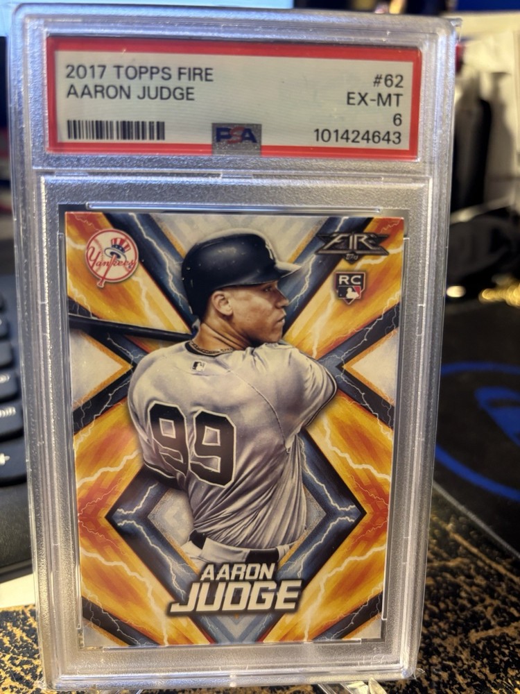 2017 Topps Fire AARON JUDGE Rookie #62 PSA 6 Ex-Mint New York Yankees