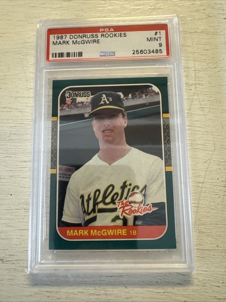 Donruss 1987 The Rookies Mark McGwire Rookie #1 Athletics PSA 9 Card