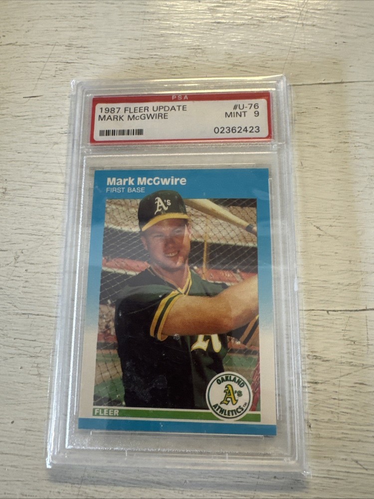 1987 Fleer Glossy #U-76 Mark McGwire PSA 9
