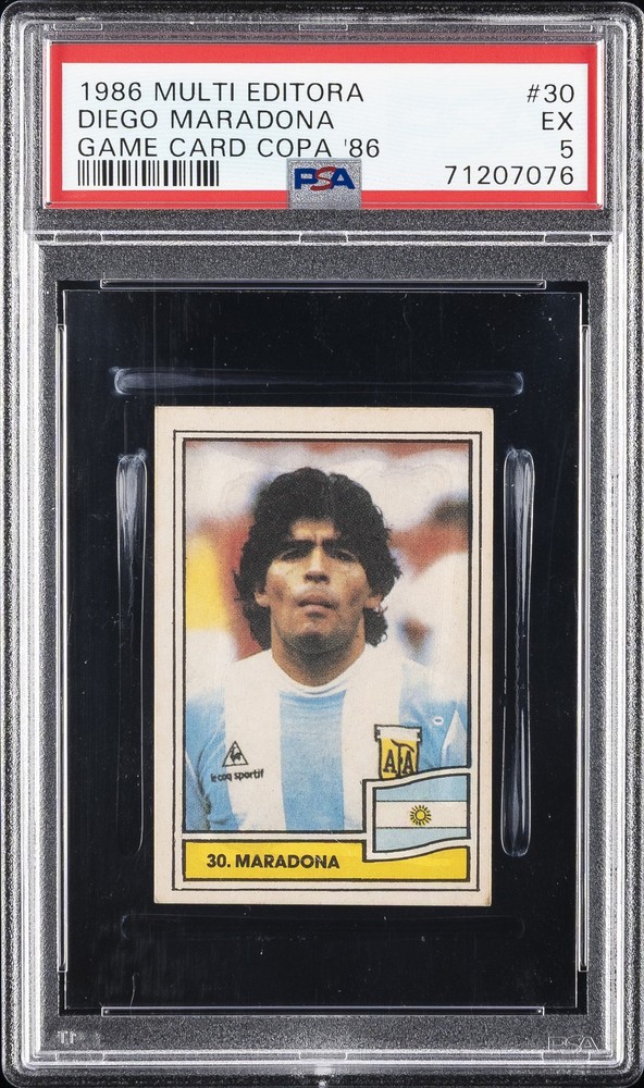 1986 MULTI EDITORA GAME CARD COPA ‘86 #30 DIEGO MARADONA PSA 5