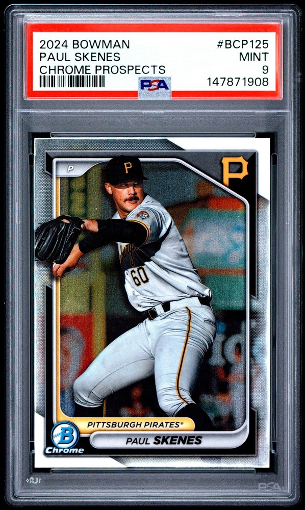 2024 BOWMAN CHROME PROSPECTS #BCP125 PAUL SKENES PSA 9