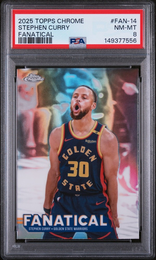 2025 TOPPS CHROME FANATICAL #FAN-14 STEPHEN CURRY PSA 8