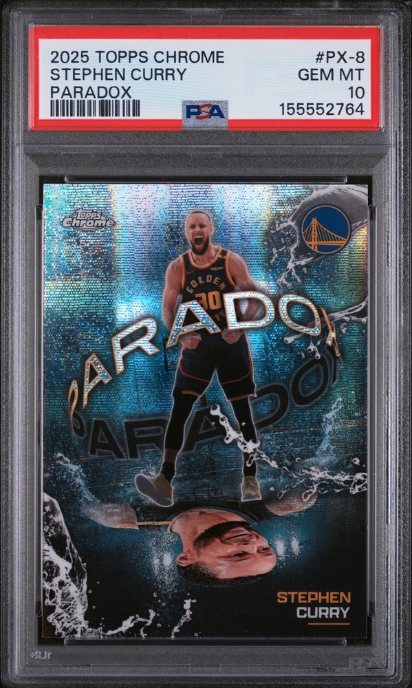 2025 TOPPS CHROME PARADOX #PX-8 STEPHEN CURRY PSA 10