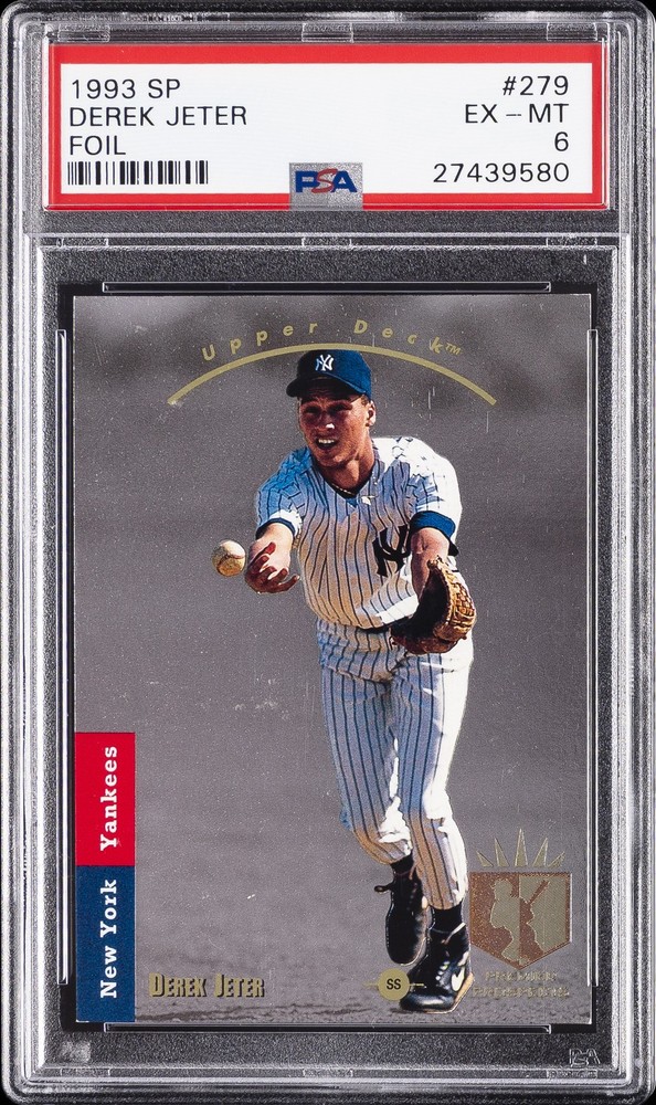 1993 SP FOIL #279 DEREK JETER ROOKIE RC PSA 6