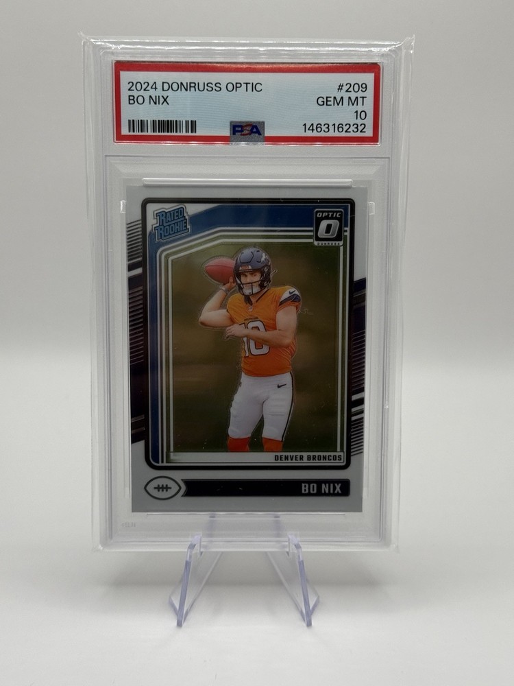 2024 Panini Donruss Optic - Rated Rookie Bo Nix #209 (RC) PSA 10