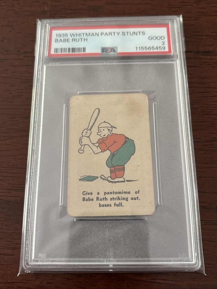 Babe Ruth 1935 Whitman Party Stunts PSA 2 Baseball Card