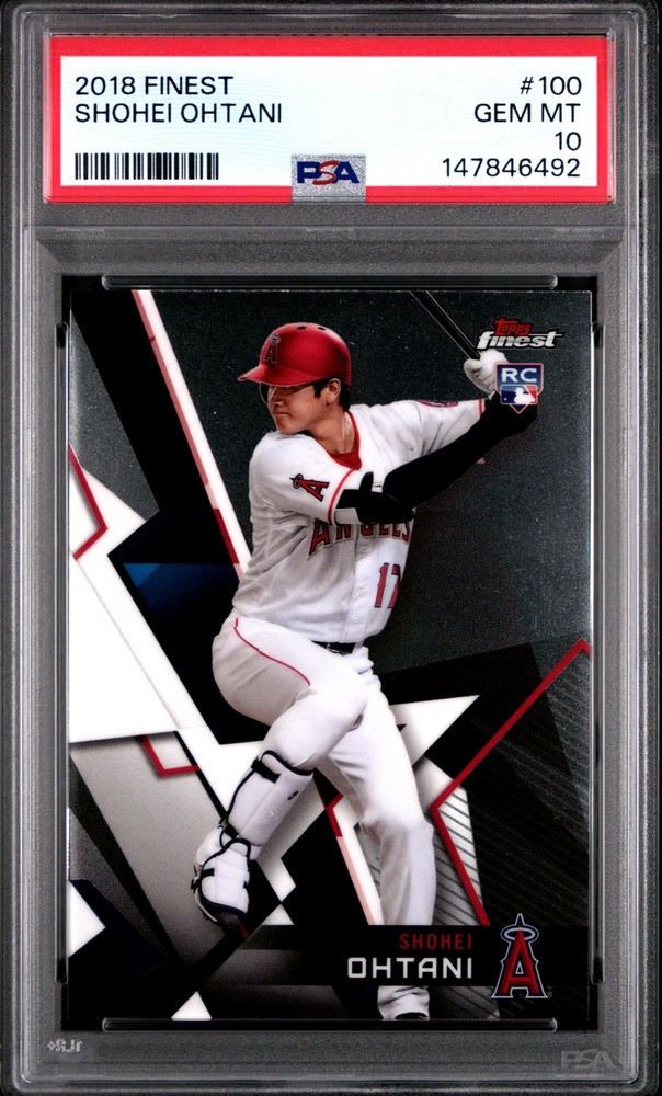2018 FINEST #100 SHOHEI OHTANI ROOKIE RC PSA 10