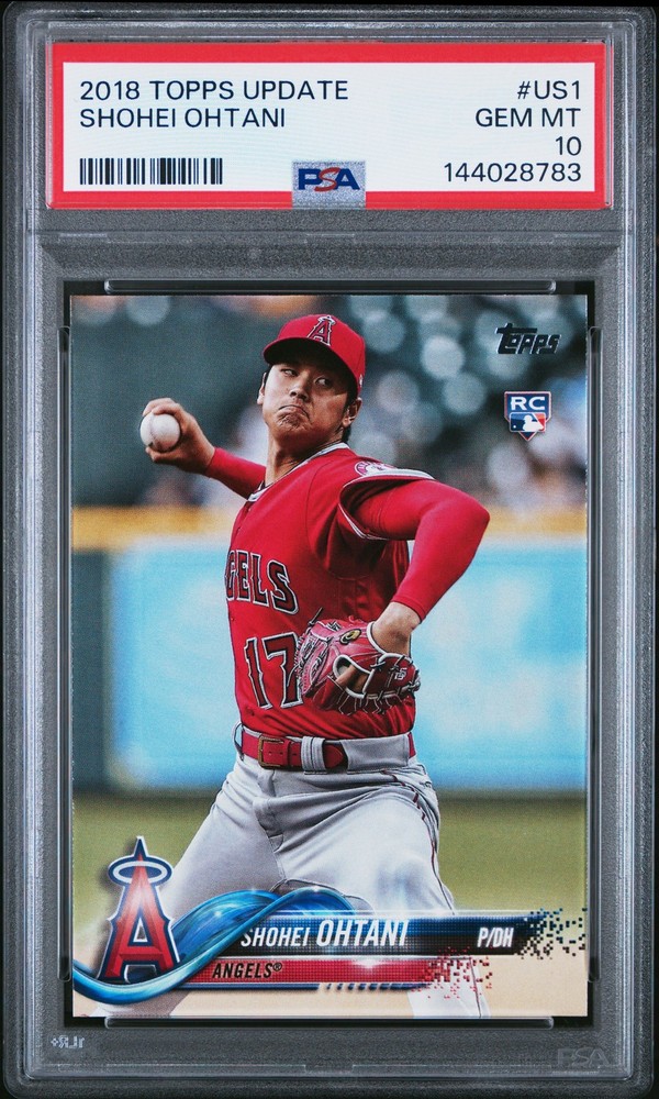 2018 TOPPS UPDATE #US1 SHOHEI OHTANI ROOKIE RC PSA 10