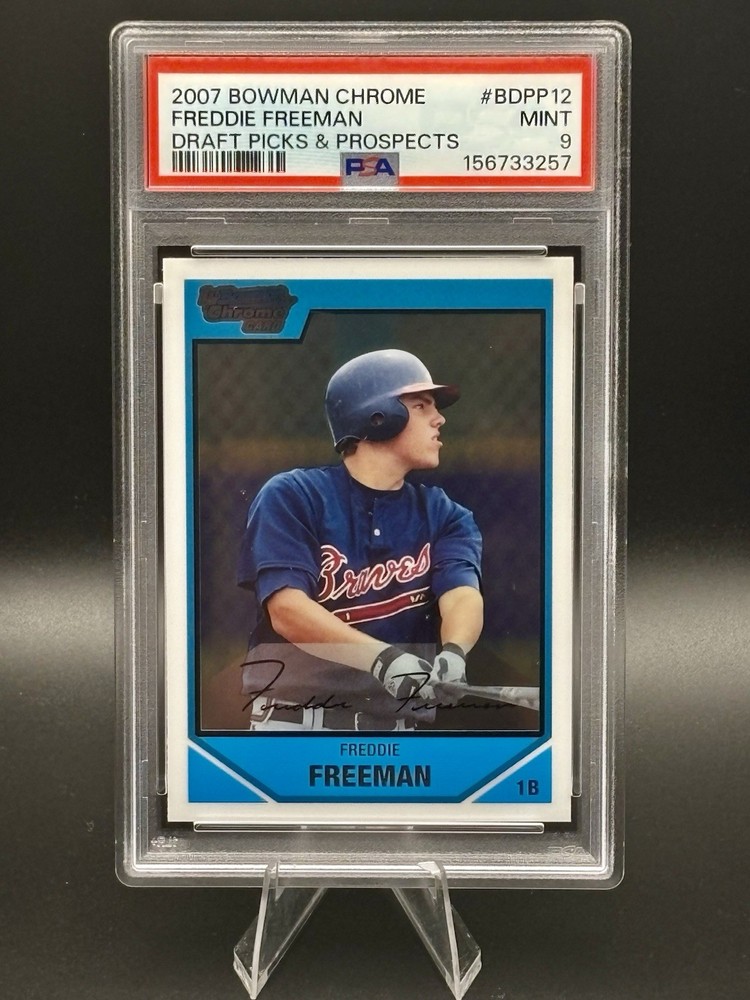 2007 Bowman Chrome Draft Picks & Prospects Freddie Freeman #BDPP12 RC PSA 9 MINT