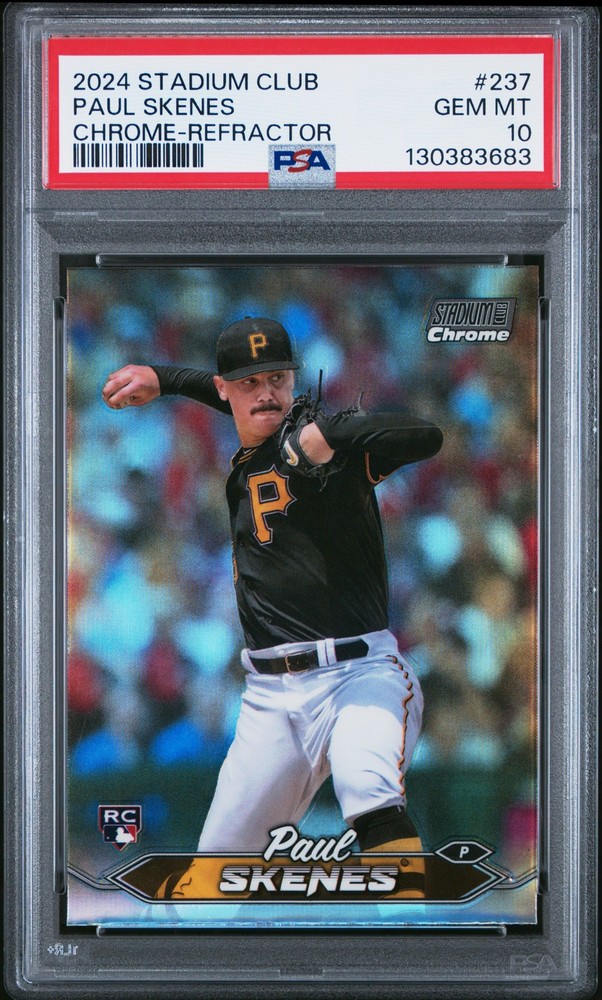 2024 TOPPS STADIUM CLUB CHROME-REFRACTOR #237 PAUL SKENES PSA 10