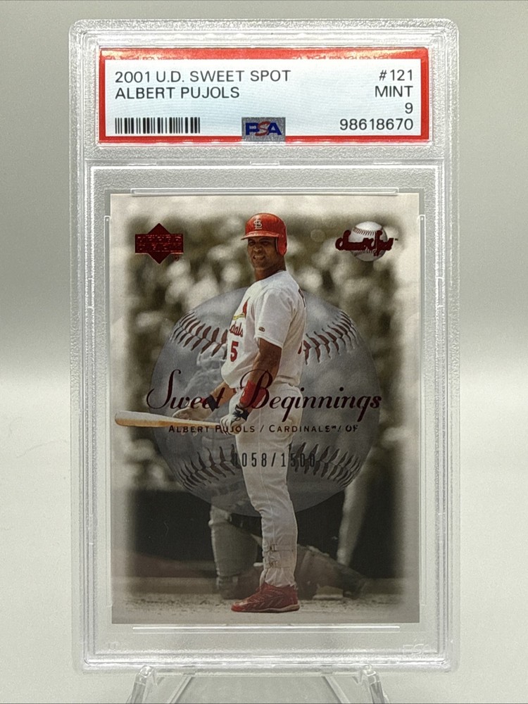 2001 Upper Deck Sweet Spot ALBERT PUJOLS Rookie RC Sweet Beginnings /1500 PSA 9