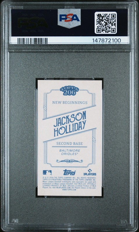 2024 TOPPS 206 NEW BEGINNINGS JACKSON HOLLIDAY PSA 10 view 2