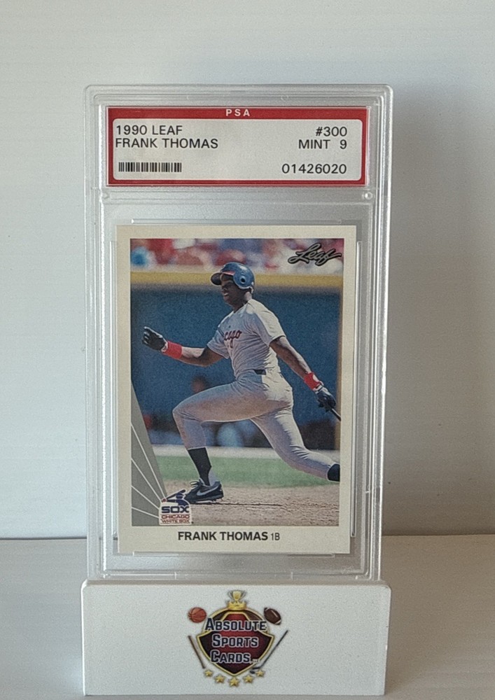 1990 Leaf - Frank Thomas #300 (RC) PSA Mint 9 White Sox