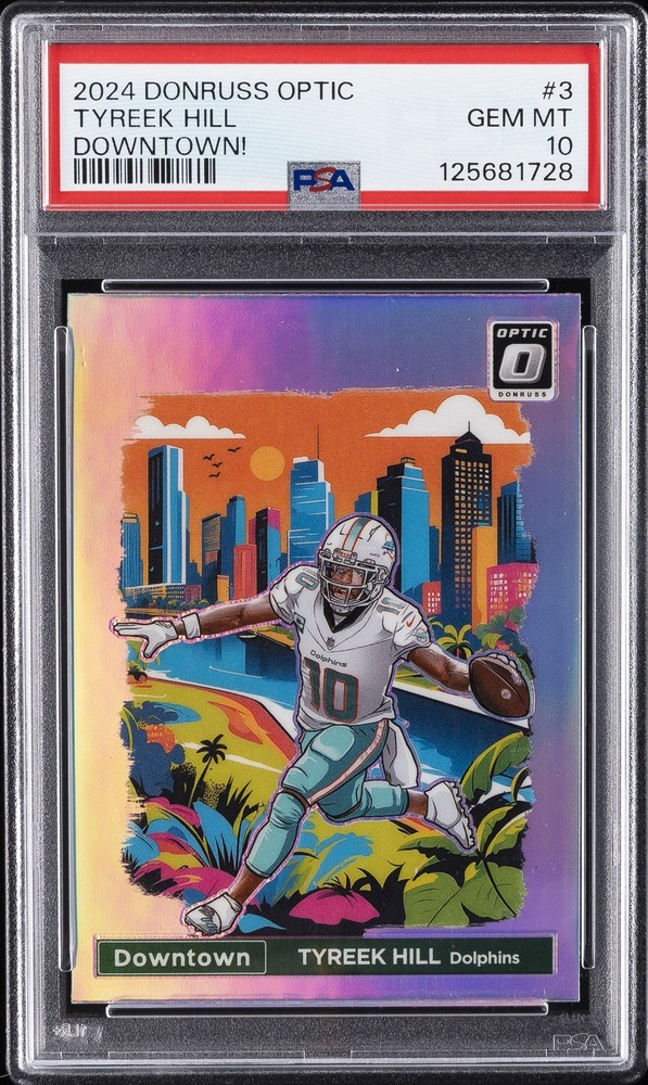 2024 PANINI DONRUSS OPTIC DOWNTOWN! #3 TYREEK HILL PSA 10