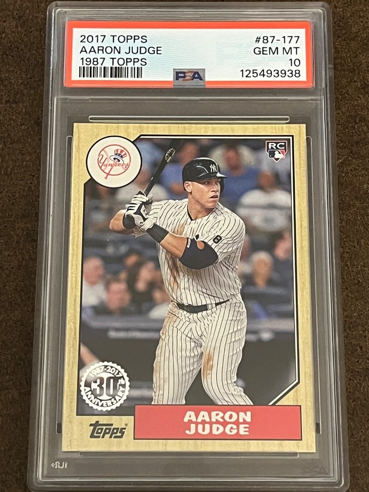 2017 Topps Baseball 1987 30th Anniversry #87-177 Aaron Judge (RC) Yankees PSA 10