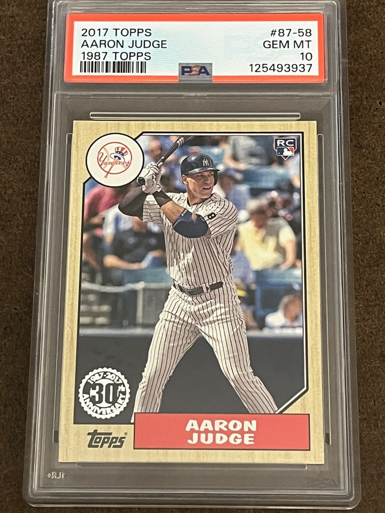 2017 Topps Baseball 1987 30th Anniversary #87-58 Aaron Judge (RC) Yankees PSA 10