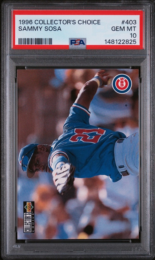 1996 COLLECTOR'S CHOICE #403 SAMMY SOSA PSA 10
