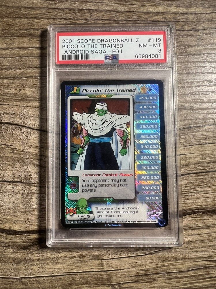 DBZ CCG DRAGON BALL Z ULTRA RARE PROMO PICCOLO THE TRAINED LIMITED FOIL PSA 8