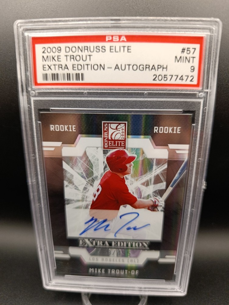 2009 Donruss Elite Extra Edition Mike Trout #57 - 369/495 (AUTO, RC) PSA 9