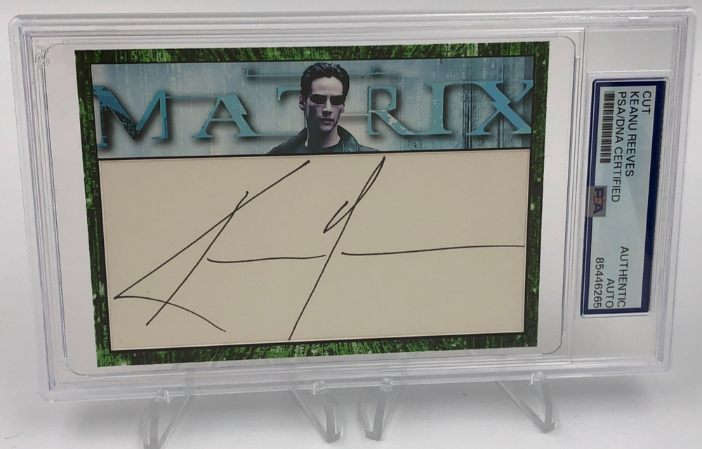 KEANU REEVES PSA AUTO 1/1 Custom Card  3 x 5" Signed Authentic 1 of 1 THE MATRIX