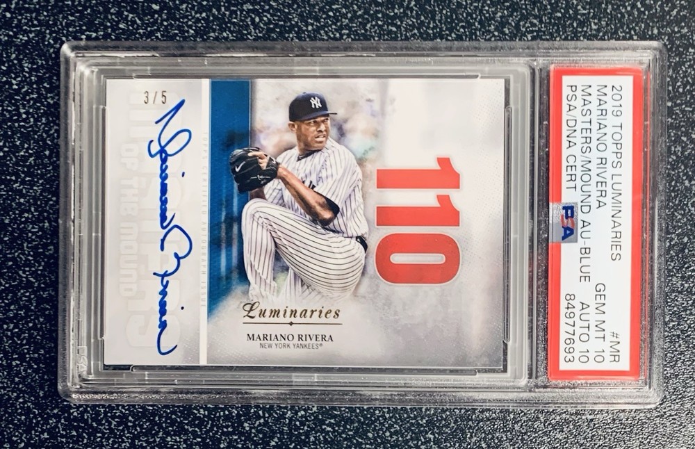 2019 Topps Luminaries Mariano Rivera Master Of The Mound Auto # 3/5 - PSA 10/10